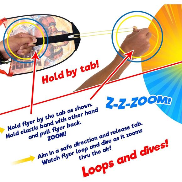 12-Pack Marvel Spiderman Fling Flyer Finger Kite Launcher Outdoor Kids Toy 4-8 - Picture 4 of 7